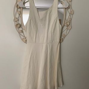 Lulus - White Low Cut Back Dress
